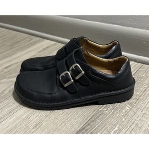 Birkenstock Dual Buckle Black Loafers